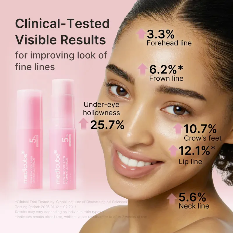 💗 Developed in Korea | Anti-Aging | Moisturizes & Smooths Skin | Plumps Lips, Bust, & Hips | Improves Dark Spots | Firms Skin | Pink Collagen Multi-Effect Plumping Serum Stick