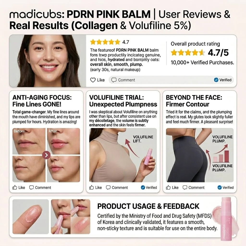 💗 Developed in Korea | Anti-Aging | Moisturizes & Smooths Skin | Plumps Lips, Bust, & Hips | Improves Dark Spots | Firms Skin | Pink Collagen Multi-Effect Plumping Serum Stick